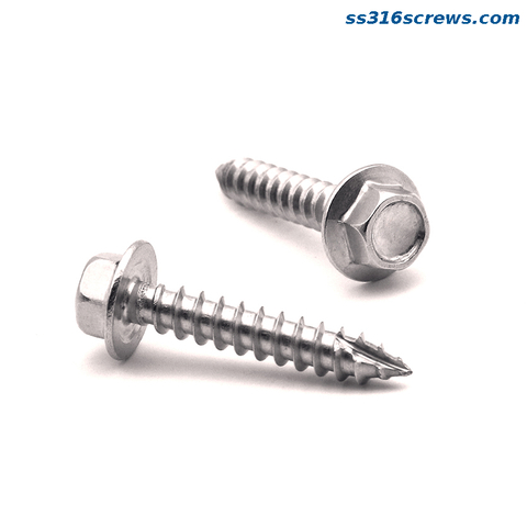 18-8 Stainless Steel Hex Flanged Head Lag Screw with T17 Cutting Point
